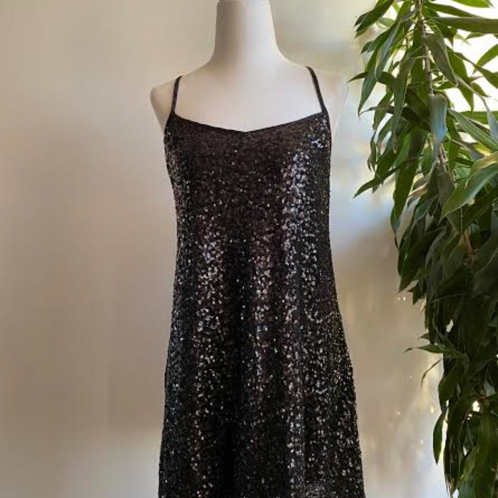 Solemio Sequined Strappy Dress